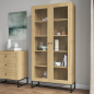 Preview: Vitrine LOFTY breit - Eichenholz