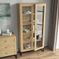 Preview: Vitrine LOFTY breit - Eichenholz