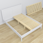 Preview: Doppelbett DUBLET mit Schubladen - Vollholz