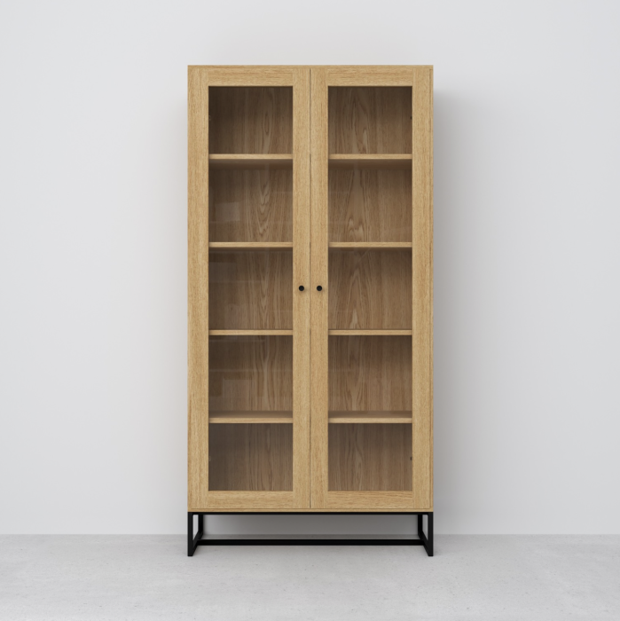 Vitrine LOFTY breit - Eichenholz