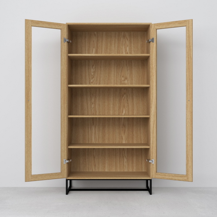 Vitrine LOFTY breit - Eichenholz