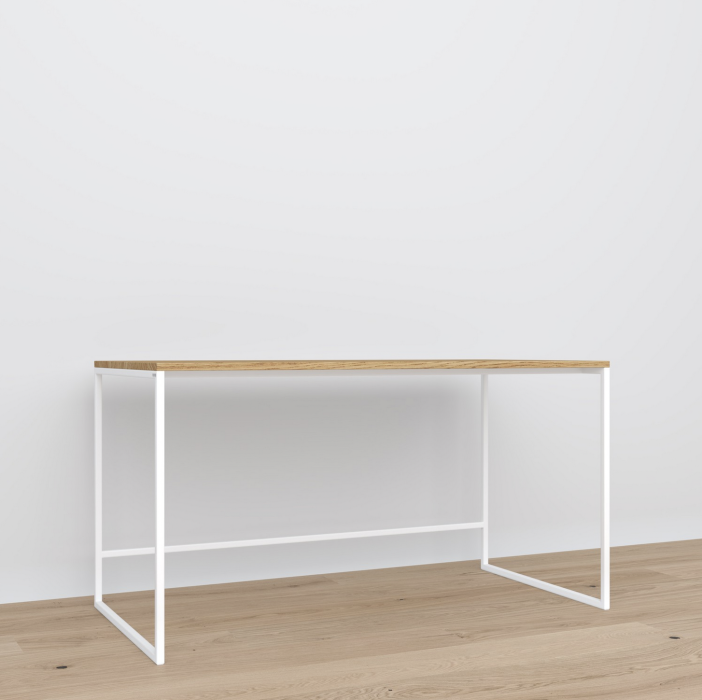 Schreibtisch Lofty Eichenholz weiß minimalistisch - artigo.at