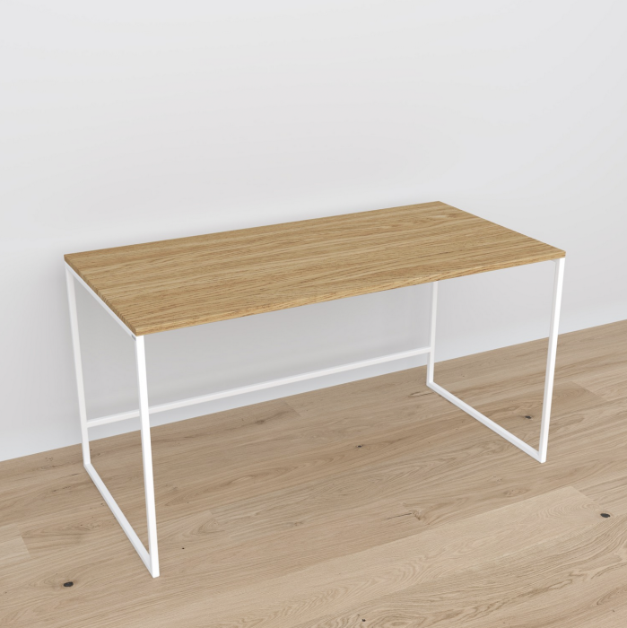 Schreibtisch Lofty Eichenholz weiß minimalistisch - artigo.at