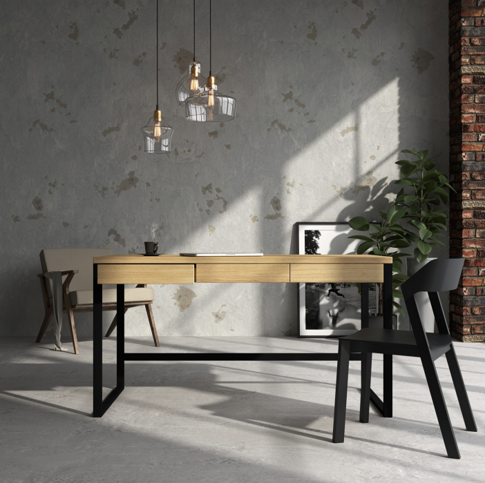 Schreibtisch mit Schubladen im Loft Stil - artigo.at