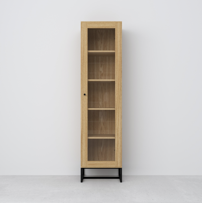 Vitrine LOFTY schmal - Eichenholz