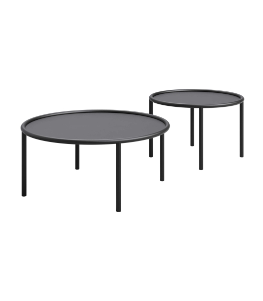 Couchtisch rund aus Stahl in Schwarz, pulverbeschichtet, minimalistisch, take me home